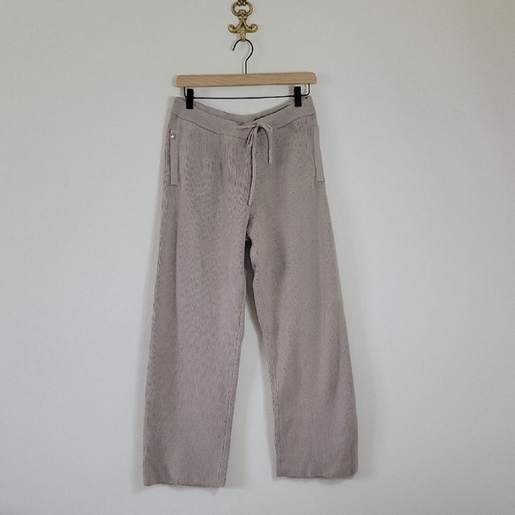 Figs Latte Knit Loungewear Ribbed Sweater Pants Size Medium M - Picture 1 of 8